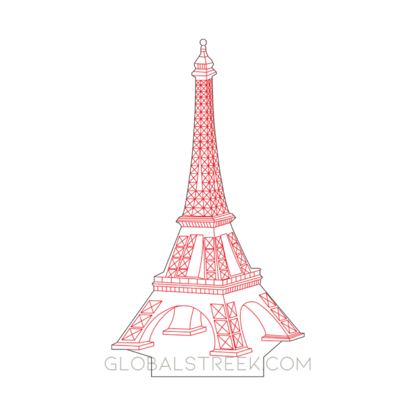 3D Illusion of Eiffel Tower Digital File – DXF for CNC & Laser Cut