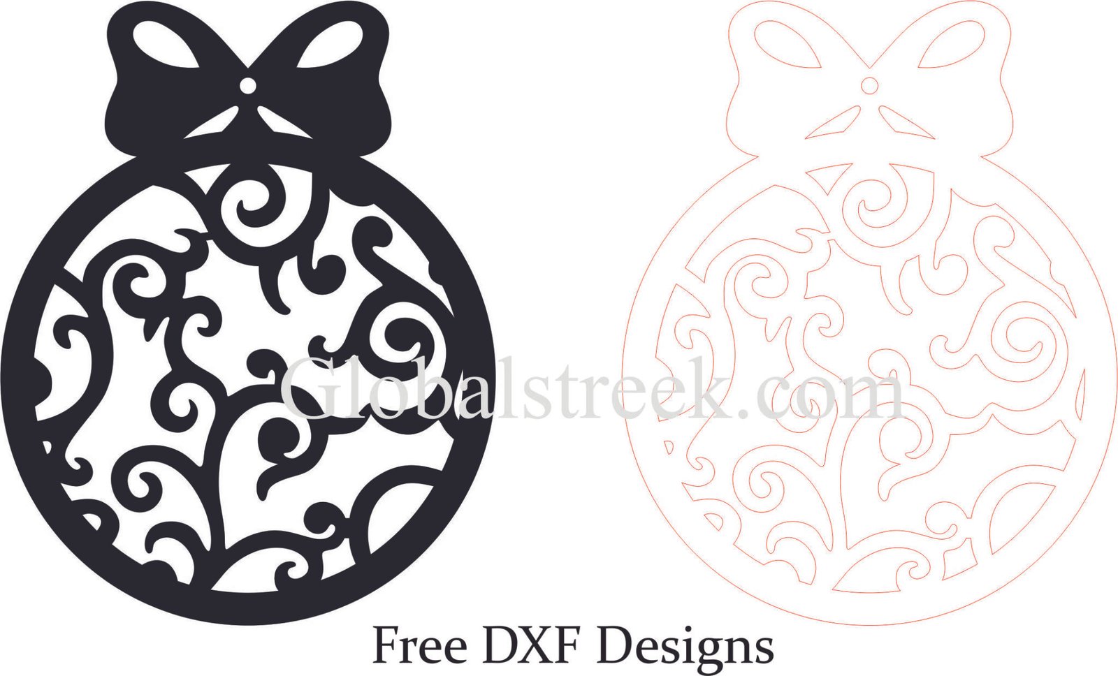 Laser-Free DXF Ornament Design: Free DXF Digital File Download ...