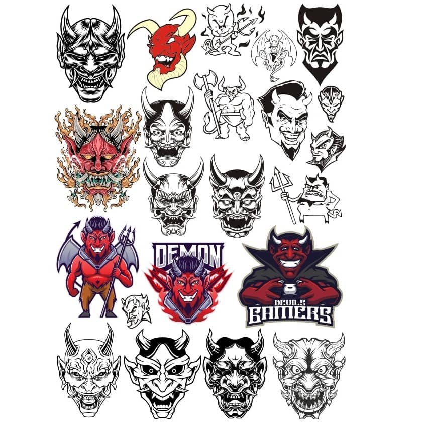 Demons-devils-printing-vector-files