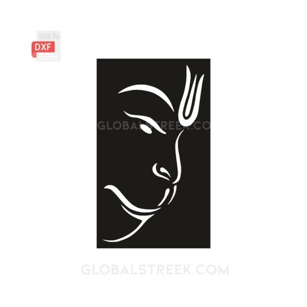 Hanuman Laser Stencil Vector Design | DXF File