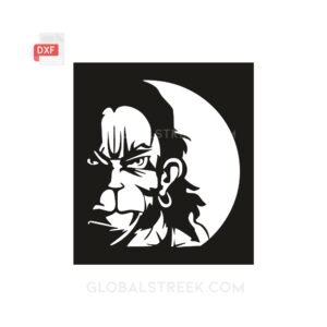 Hanuman Stencil Vector Design | DXF File