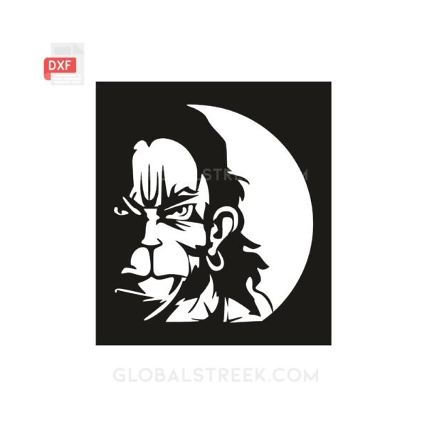 Hanuman Stencil Vector Design | DXF File