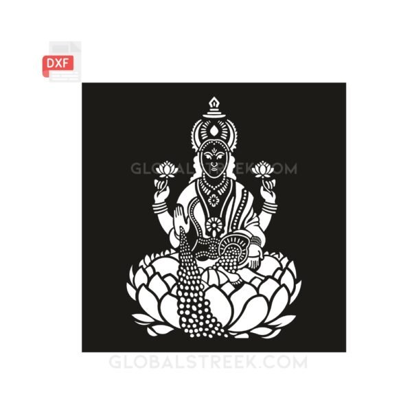 Lakshmi Stencil Vector Design | DXF File