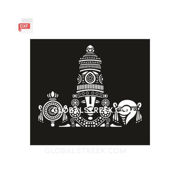 Lord Venkateswara Swamy Jali Vector Design