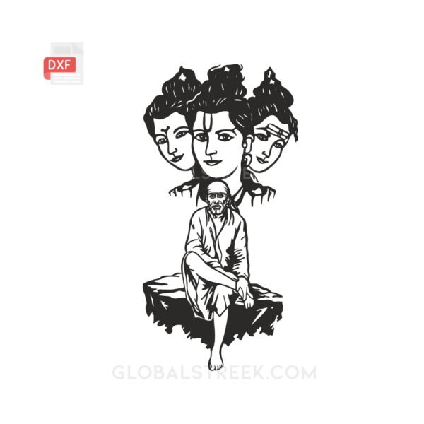 Sai Baba Dattatreya Vector Design