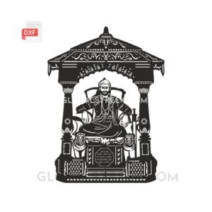 Shivaji Maharaj Vector Design | DXF File
