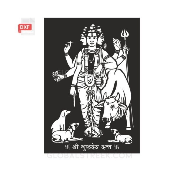 Shri Gurudev Datta Stencil Vector Design