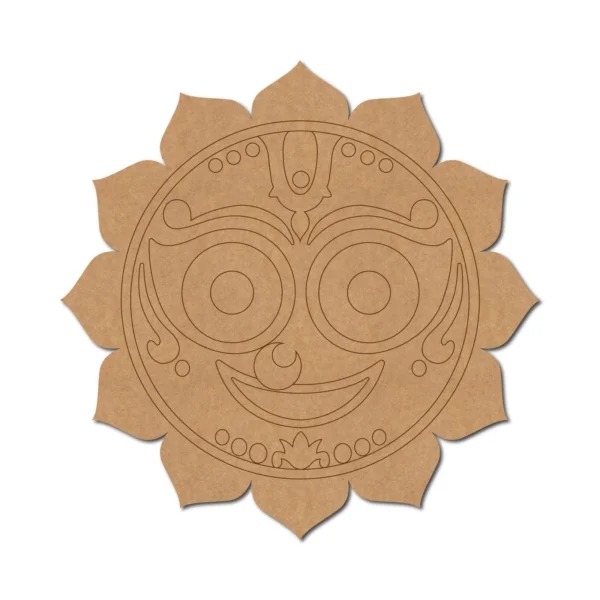 Pre-Marked Jagannath Design on Wood