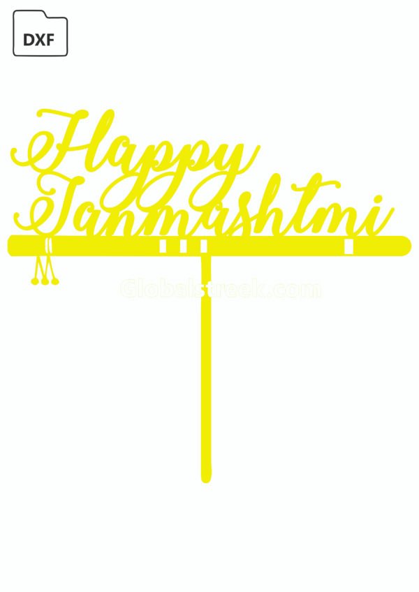 Happy Janmashtami Laser Cutting File