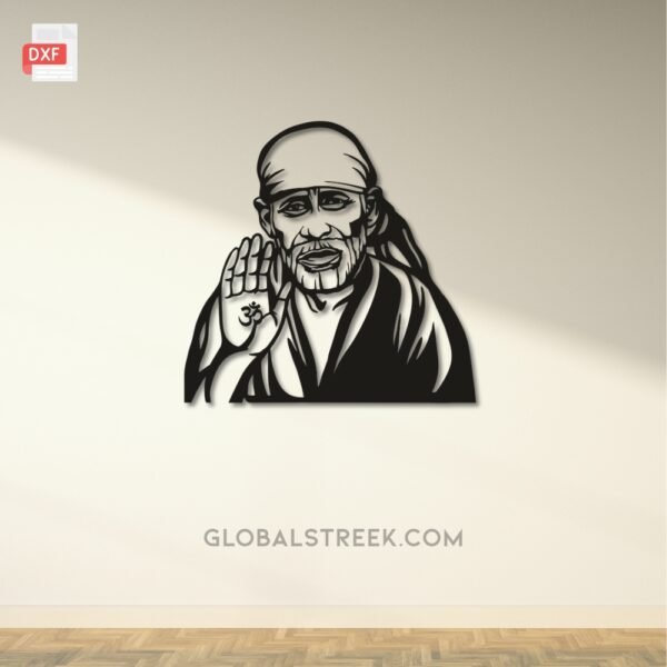 Download Saibaba Wall Art Laser Cutting Design File