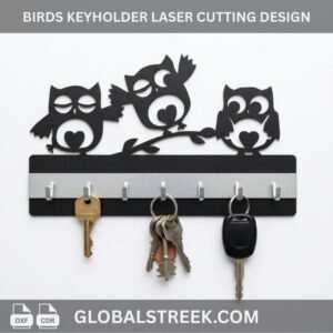 Birds Keyholder Laser Cutting Design