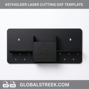 Keyholder Laser Cutting DXF Template File