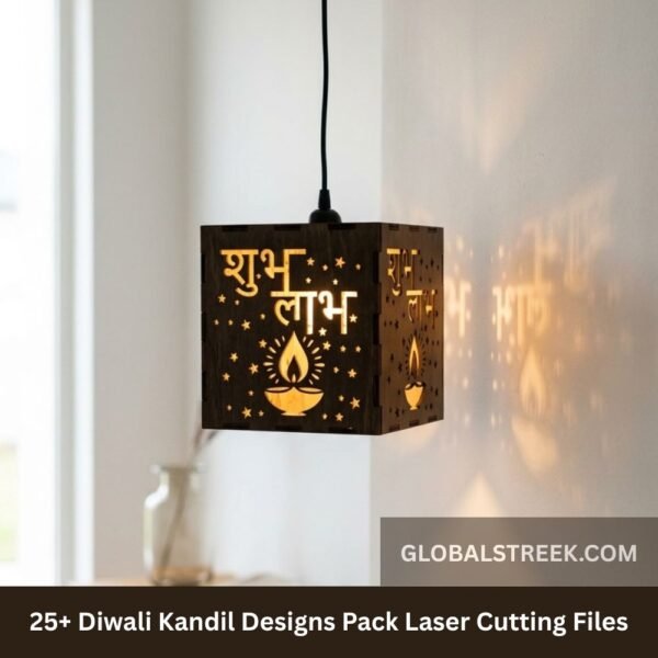 25+ Diwali Kandil Designs Pack Laser Cutting Files | DXF CDR CNC Files