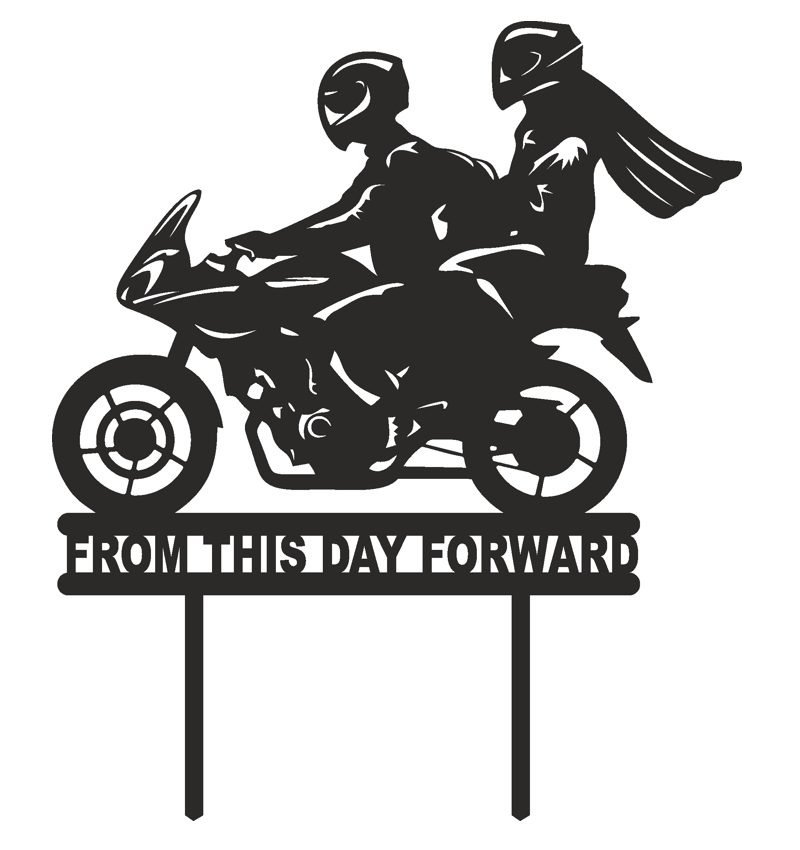 Motorcycle-Biker-Wedding-Cake-Topper-free-laser-cutting-template.webp