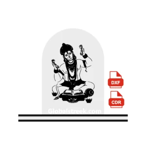 Hanuman Vector Design File DXF Engraving Design