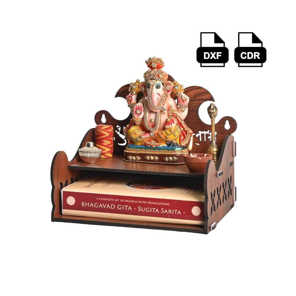 Wooden Shubh Labh Mandir | DIY Laser Cutting Design File