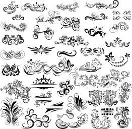 Floral decor vector art free engraving vector design file