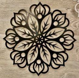 Flower mandala wall art laser cutting file