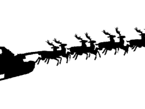 Santa with reindeer free engrave vector file