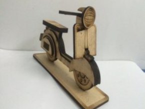 Vespa scooter free laser cutting file