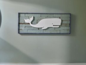 Whale wood wall sign cnc router design file