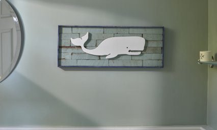 Whale wood wall sign cnc router design file