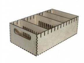Wooden box with 3mm partitions free Laser cutting file