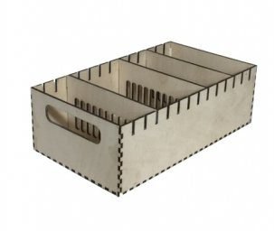 Wooden box with 3mm partitions free Laser cutting file