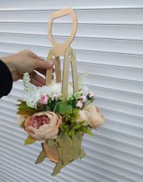 Wooden hanging planters for flower baskets free laser cutting file