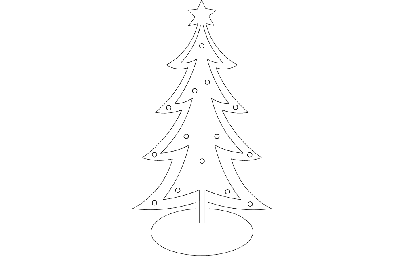christmas tree free laser cut file
