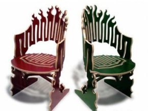 fashionable chair CNC laser router plasma cutter and jigsaw free dxf design file