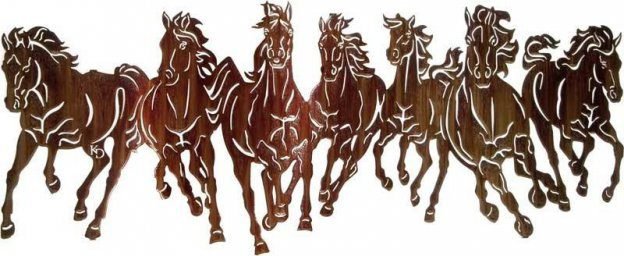 seven horses free laser cut file