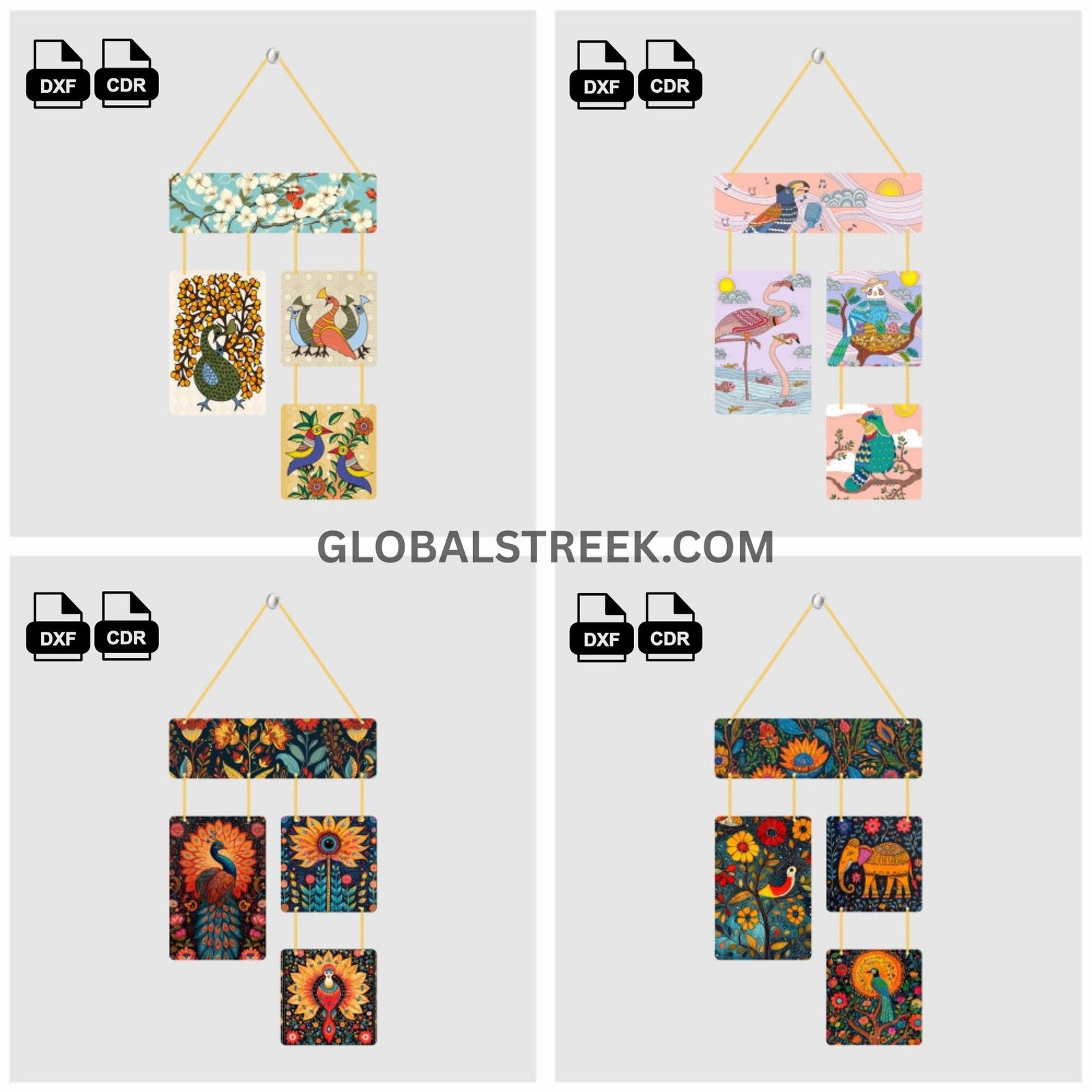 Wall Hanging Bundle – 75 Premium Design Files (CDR & DXF) for Laser Cutting & UV Printing - Image 4