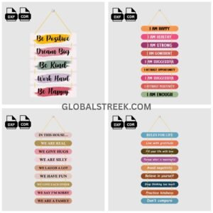 Wall Hanging Bundle – 75 Premium Design Files (CDR & DXF) for Laser Cutting & UV Printing - Image 3