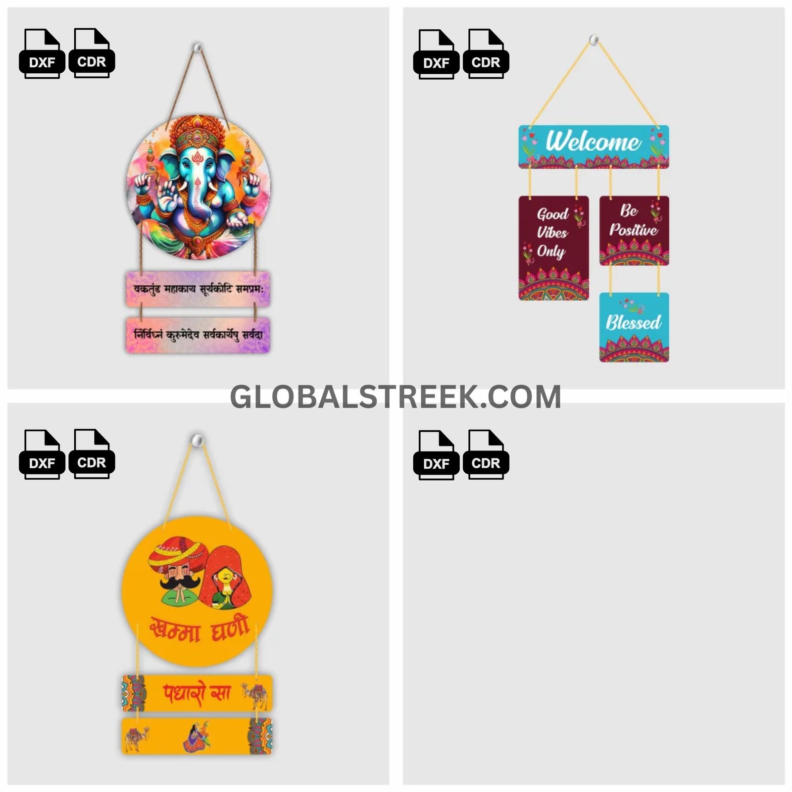 Wall Hanging Bundle – 75 Premium Design Files (CDR & DXF) for Laser Cutting & UV Printing - Image 2