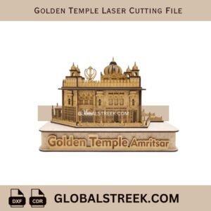 Golden Temple Laser Cutting File | CNC Laser Cut Design DXF & CDR