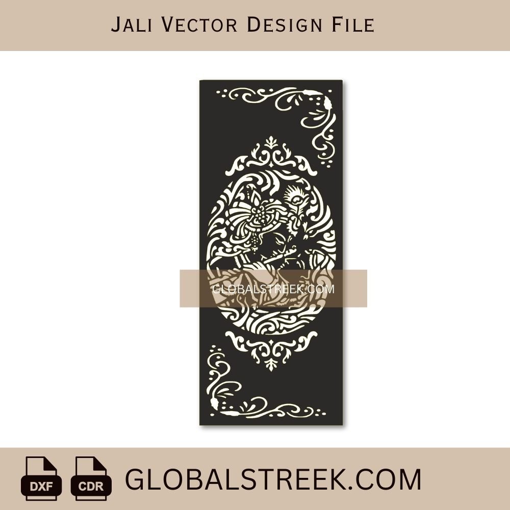 Radha Krishna Jali Design | Radha Krishna Laser Cutting Vector File