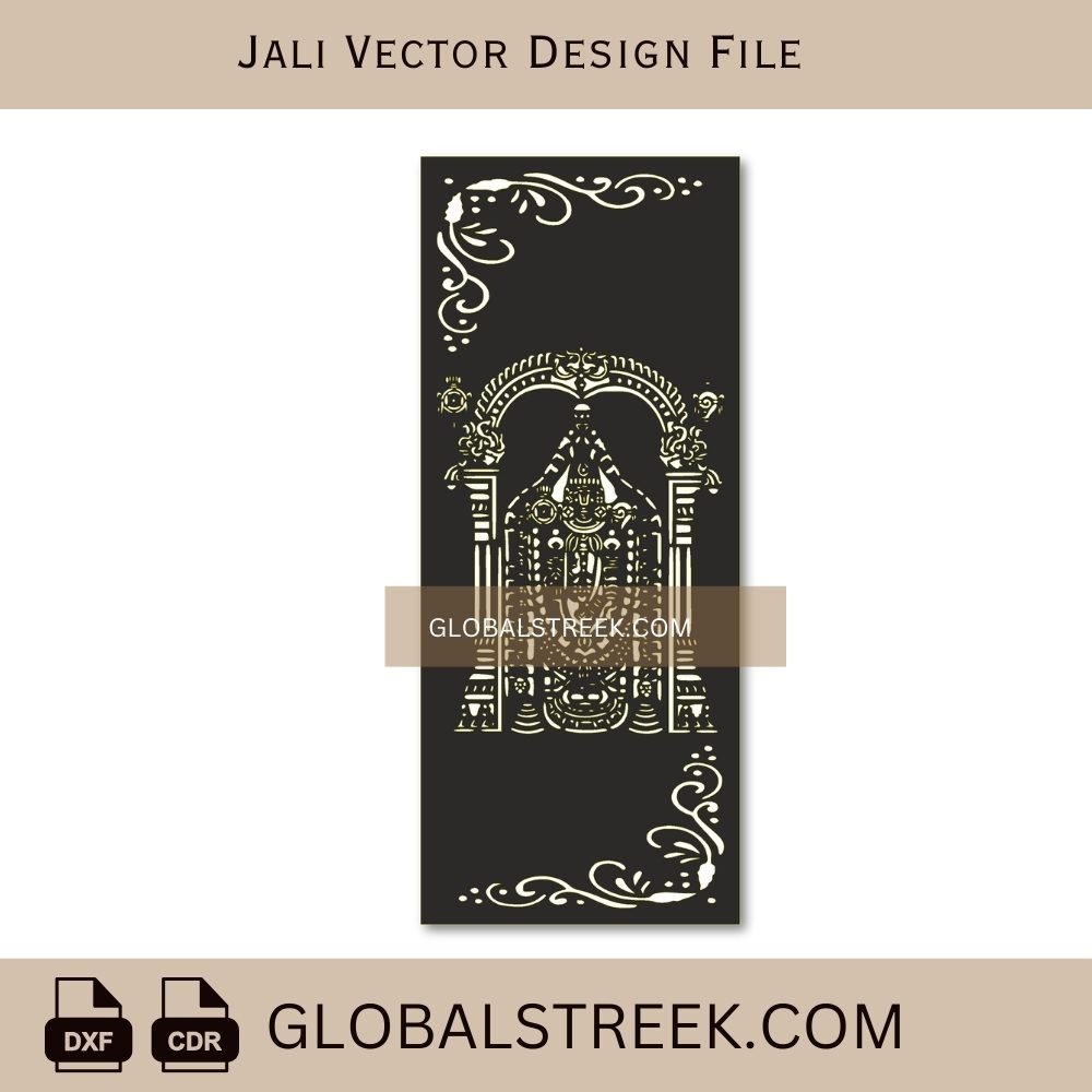 Tirupati Balaji Jali Design | Balaji Laser Cutting Vector Jali File