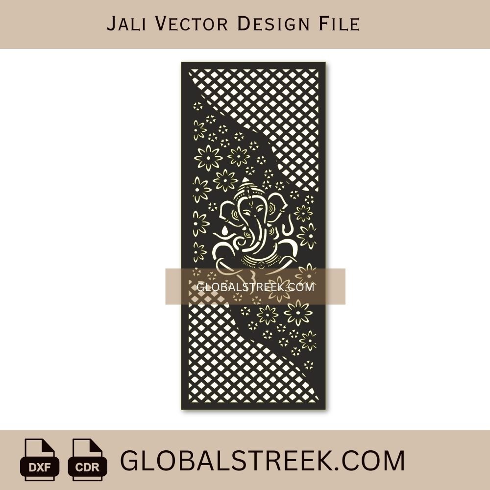 Ganesh Jali Cutting Design | Ganesha Laser Cutting Vector File