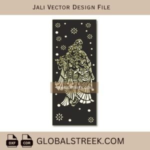 Radha Krishna Jali Cutting Design | CNC Radha Krishna Jali Vector File
