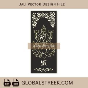 Laxmi Jali Design | Goddess Laxmi CNC Jali Vector File