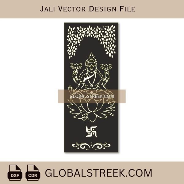 Laxmi Jali Design | Goddess Laxmi CNC Jali Vector File