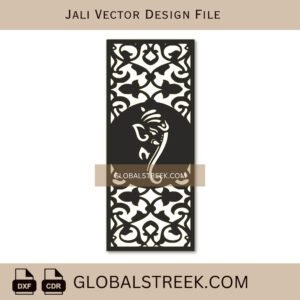Lord Ganesh Jali Laser Cutting DXF File | Ganesha CNC Jali Vector Design