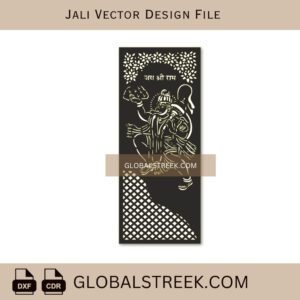 Hanuman Ji Jali CNC Design | Hanuman Laser Cutting Stencil Vector File