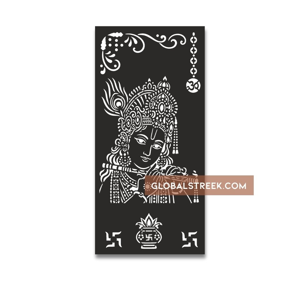 Krishna Jali Vector Design | CNC Krishna Jali Cutting Vector File