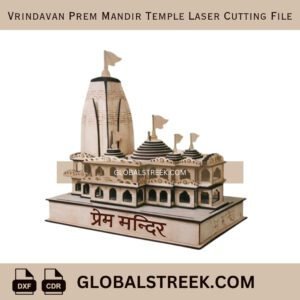Prem Mandir Temple Laser Cutting File | CNC Laser Cut Design DXF & CDR Download