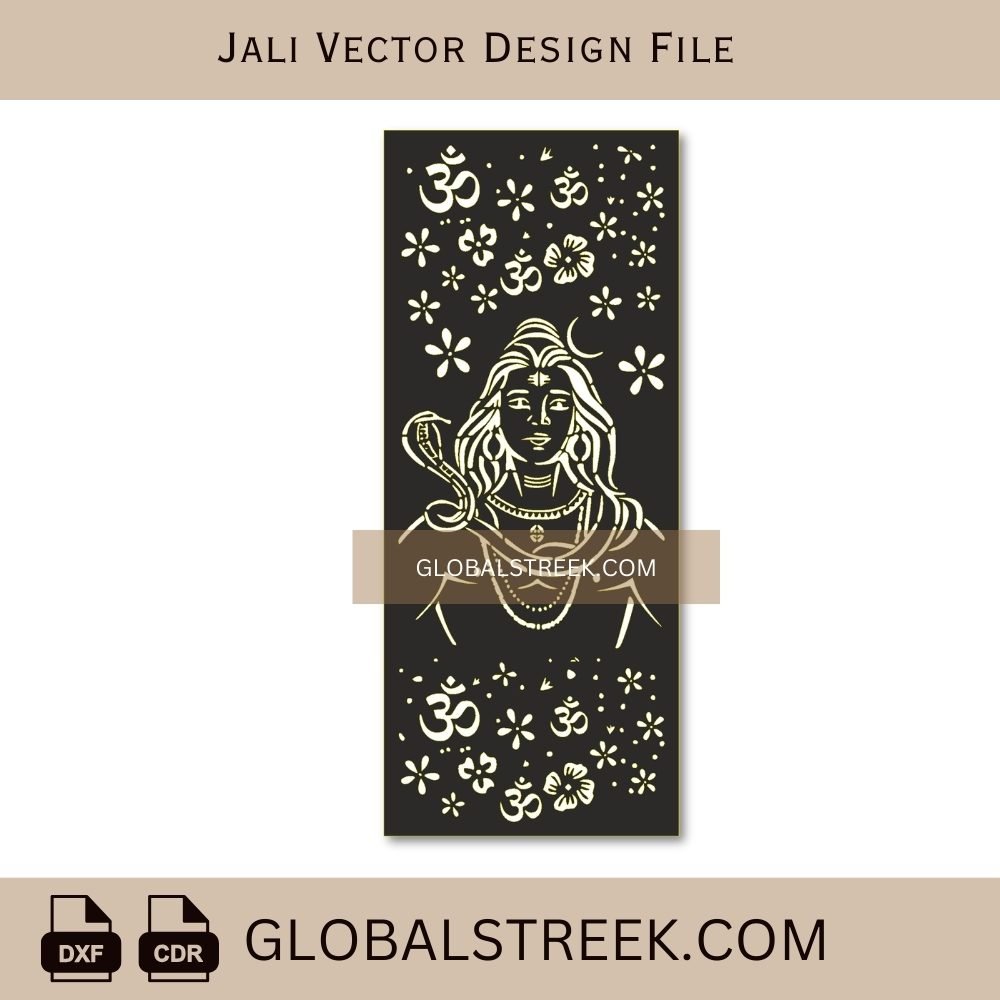 Shiv Jali Design | Shiv Vector Jali Laser Cutting File
