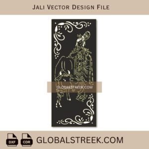 Krishna Jali Cutting Design | CNC Krishna Jali Vector Laser File