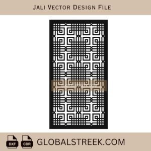 Decorative Jali Panel Laser Cutting File (DXF, CDR Download)