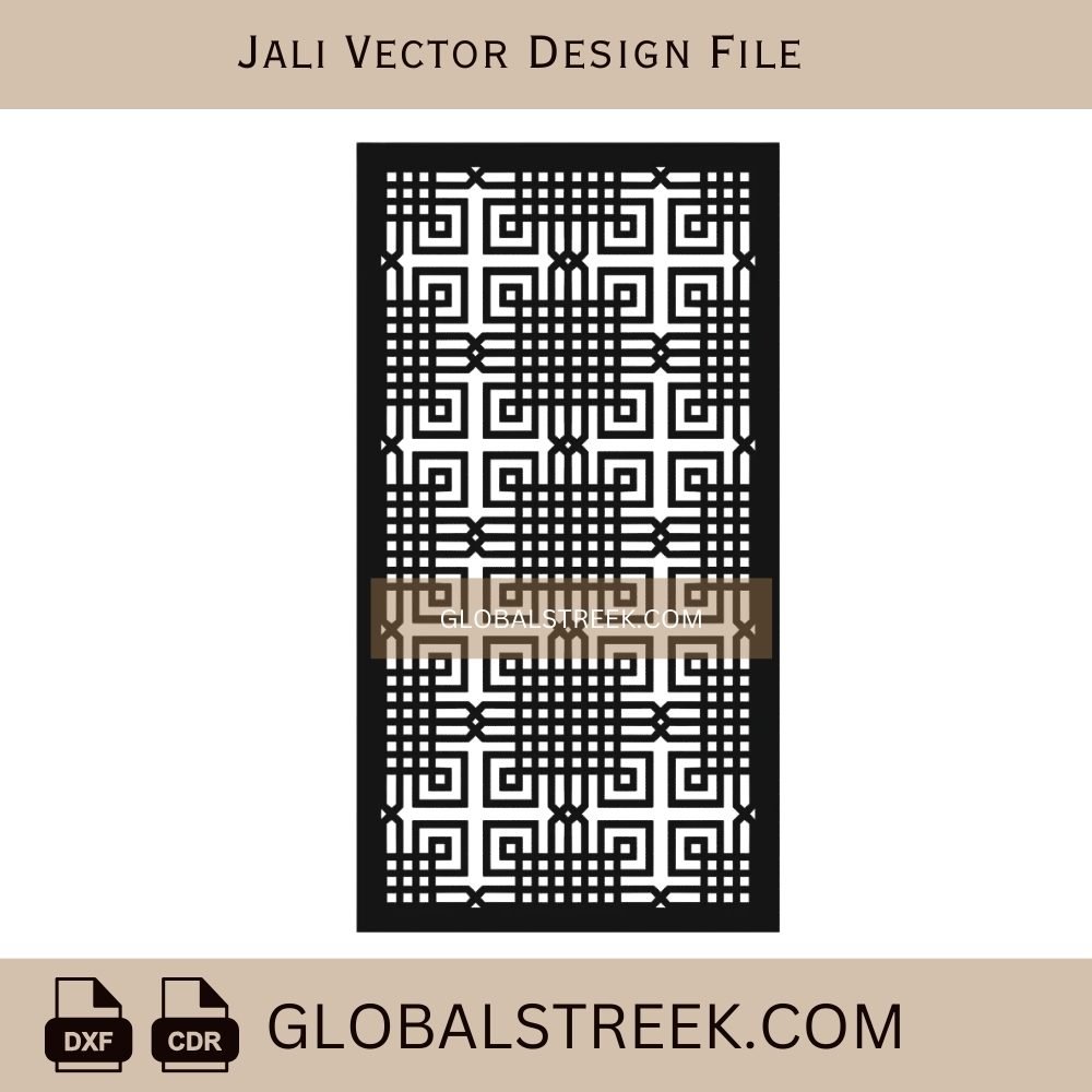 Decorative Jali Panel Laser Cutting File (DXF, CDR Download)
